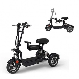AA100 Scooter AA100 Portable electric tricycle mini leisure travel scooter 48V13A lithium battery life 65km for ladies / elderly disabled outdoor tricycle electric, Black