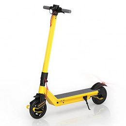 Acecinio Scooter Acecinio Adult Electric Scooter, 380W Foldable E Scooter With Patented Dual Shock Absorbers, 8.5 Inch Tyres Commuting Scooter With 7.5 / 10 Ah Battery, Max. Speed 25 kmh, Range 30 km (Yellow, Small)