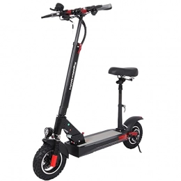 FreegoEV Electric Scooter Adult Electric Scooter, 45 Km / h, 55-65km Range, 48V 16 Ah Battery, 500W Motor, 10" Off-Road Tyres, Foldable Electric Scooter with Seat, Commuter E-Scooter Electric Scooter - M4 Pro