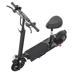 JJHOME-E-scooter Scooter Adult Folding Scooter with Seat, 250W Electric Scooter, Up to 35 MPH, LED Light, 10" Pneumatic Tires, 20-120Km Long Range, Commuting Lightweight Transporter