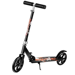 FNN-Scooter Scooter Adult Scooter, Kick Scooter, Teen Adult Scooter With Brakes, One-button Folding Commuter Scooter, Load 120KG (non-electric) (Color : Black)