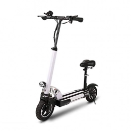 AORISSE Scooter AORISSE Electric Scooter, 48V Foldable Adult Electric Scooter with Seat, 3 Speed Modes, with LCD Display, Maximum Load 150Kg, Front LED Light Warning Tail Light Commuter Scooter, White, 48V 13A