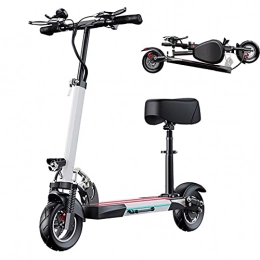 AORISSE Scooter AORISSE Electric Scooter, 500W 48V Electric Scooter with Seat And Turn Signal, Foldable Electric Scooter with Color LCD Screen, Suitable for Adults And Teenagers, Maximum Load 200KG, White, 40_50KM