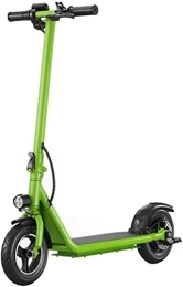 BeTlreo Electric Scooter BeTlreo Electric Scooter, Mini Ultra Light Portable Foldable 350W Small Two Wheel Scooter With LED Light And Display, Load 150KG, Suitable For Adults / Teens (Color : Green)