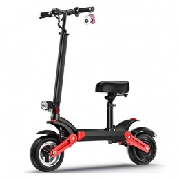 BGLMX Scooter BGLMX E-Bike Scooter, Mini Transforming Bike Electric Scooter, Portable Electric Bike for Man Woman Adults, Folding Electric Bike with Step on The Pedal, Double Suspension Adjustable Shock, 100km