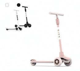 Birdie Electric Scooter Birdie BIRD Kick Scooter for Kids, 3-Wheeled, Adjustable Height Handle, Lean to Steer, Back Stomp Brake (Electric Rose Gold)