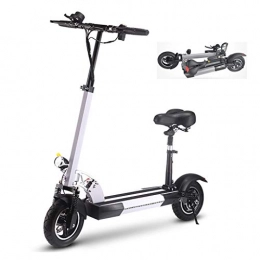 BSWL Electric Scooter BSWL Electric Scooter for Adult, Scooter with Detachable Seat, 500W Motor LCD Display 3 Speed Modes 60Km Endurance, Max Speed To 40Km / H, White