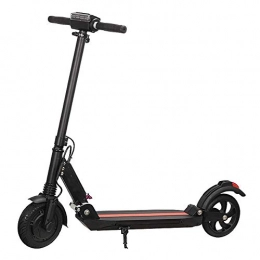 CARACHOME Electric Scooter for Adult, Town And City Commuter with Lightweight Folding Frame Non-Inflatable Rubber Tires, LCD Display - Black