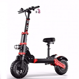 CHNG Electric Scooter CHNG Electric Scooter for Adults - Portable Folding E-Scooter, 12 Inch off-Road Fat Tire, 3 Speed Modes Up to 60km / H, with LED Light and Display / 500W Motor / Maximum Load 180kg