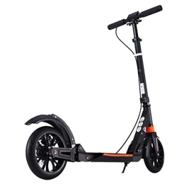 FNN-Scooter  Commuter Scooter, Scooter, Adult Folding Two-wheeled Scooter Can Bear 150KG, 2 Diameter 20CM PU Wheels, Double Brake System Adjustable Height (non-electric)
