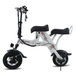 Dapang Scooter Dapang 48V 500W Electric Fat Tire Scooters, Adult Citycoco with 2 Seat Power Scooter, Key Start and Power Display, White