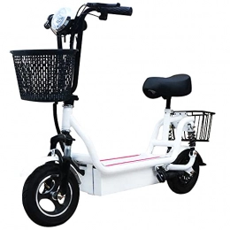 DREAMyun Scooter DREAMyun Electric Scooter Battery 12Ah Lithium Foldable 36V / 300W Max Speed 35km / h with basket for Teens and Adult, White, 12AH
