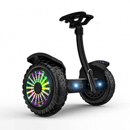DUTUI 10-Inch Smart Self-Balancing Electric Scooter with LED Lights, Powerful And Portable Manual Controllable Telescopic Rod,Black