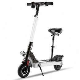 TB-Scooter Electric Scooter Electric Folding Scooter, 36V / 4AH Battery, 20KM Long Range, with Front and Rear Taillights, 8" Solid Tire, 35KM / H, Max Load 150KG Commuting Motorized Scooter Suitable, White