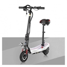 LJP Electric Scooter Electric Kick Scooter Electric E Scooter Ride With LCD Display Portable Folding 35km / h Speed Max Height Adjustable For Adult (Color : White)