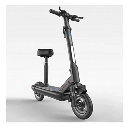 LJP Electric Scooter Electric Kick Scooter Foldable Portable Electric Scooter 40km / h Speed Max 500w Motor LCD Screen 16A Battery Up To 100KM Range (Color : Black)