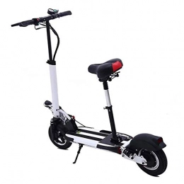 LJP Electric Scooter Electric Kick Scooter For Adults Max Load 200KG Height Adjustable Foldable Portable Commuting Scooter Up To 50-60 KM Range (Color : White black)