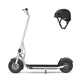SSCYHT Scooter Electric Kick Scooter, with Safety Helmet, Max Speed 16.1 Mph, Up To 18.6 Miles Long-Range Battery, for Work Commute And Travel, 10.4Ah