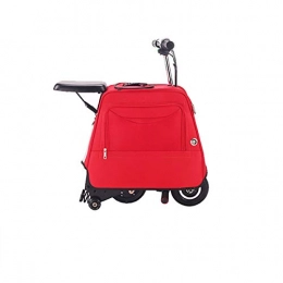 Dapang Scooter Electric Scooter, 25 km Long-Range Battery, 8" Air Filled Tires - Easy Carry Design with Small suitcase, Ultra-Lightweight Adult Electric Scooter, Red