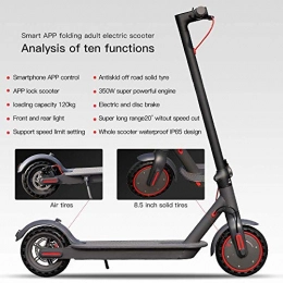 AOVO Scooter Electric Scooter, 350W Motor, Lightweight and Foldable Scooter for Adults, Color LCD Display, Bluetooth, APP Contorl, Black