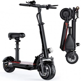 DREAMyun Scooter Electric Scooter, 500W / 48V Foldable 10 inch E-scooter, Maximum Speed 35 km / h, 18.2Ah / 23Ah Li-Ion battery, with LCD display, Scooters With Seat Fast, Suitable for adults and teenagers, Black, 18.2AH