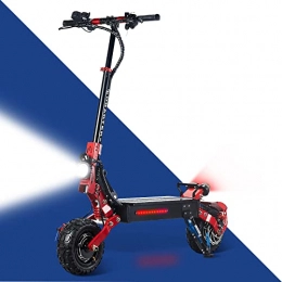 Syvvy Scooter Electric Scooter Adult, 2400W Brushless Motor, Top Speed 65KM / H, Cruising Range 55KM, 11-Inch Tires, Dual Disc Brake And Dual Shock Absorber System, Load Bearing 300 Pounds， Portable And Foldable