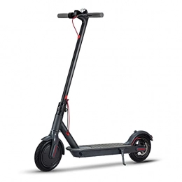 SUNGW Scooter Electric Scooter Adult Fast, Portable Foldable Lightweight Scooters, 350W Motor, LCD Display Screen, 8.5 Inch Solid Tires, LED Light, Electric Brake For Teenagers (Color : Black, Size : 20km)