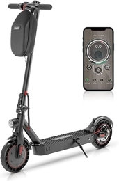 isinwheel Scooter Electric Scooter Adults, MAX Electric Scooter 500W Motor, 10 inch Solid Tires, 35 km Long Range, Fast 25km / h, App Control Foldable Electric Scooters for Adults & Teens