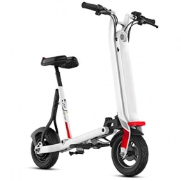 TB-Scooter Electric Scooter Electric Scooter Adults White, 30KM Long-Range, 250w Motor, E-Scooter with LCD-display, Convenient and Fast Commuting, Max Speed 25km / h, Ultra Lightweight with 10" Solid Filled Tire, with seat
