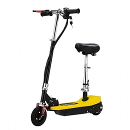 Conemmo Scooter Electric Scooter Folding Ladies Battery Scooter Adult Mini Portable Scooter Children's Leisure Scooter (Color : Yellow)