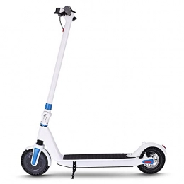 BANGNA Scooter Electric Scooter Folding Scooter Urban Kick Scooter Rear Brake, Motor 250W, 25KM / H, 150KG Weight Capacity, Double Shock Absorption System 2 Big Wheels, For Adult Teens, White