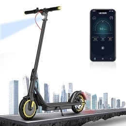 TOZVTOO Electric Scooter Electric Scooter for Adults, 350 W Motor, 30 km Range, Max Speed 25 km / h, 10 inch Solid Tyre, Wide Pedal, Double Braking System and App Control