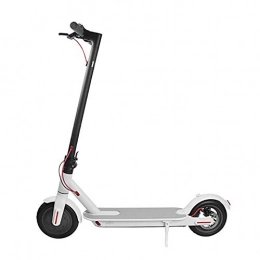 Shykey Electric Scooter Electric Scooter for Adults, 8.5" Explosion-Proof Solid Tires, Lightweight Foldable with LED-Display, Electric Scooters for Teenagers with Double Braking System, White