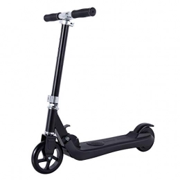 WQ Electric Scooter Electric Scooter for Kids Age 6-12, Kick Start Gravity Sensor Kid Motorized Scooter for Girls & Boys Toddler Adjustable Height Foldable Lightweight 5.7” Wheels (Black)
