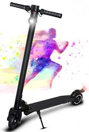 ZH-VBC Scooter Electric Scooter for Teens and Adults, 300W Motor 6” Solid Tires, Up to 17.3 MPH, 7.8Ah Lithium Battery, 3-Step Portable Folding Scooter for Commute and Travel, Black