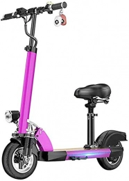 MISTLI Scooter Electric Scooter, Long-Range Battery 500W Motor, Easy Folding & Carry, Ultra-Light Electric Scooters with 10 Inch Air Filled Tires, Pink, 80~100km