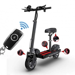 TB-Scooter Scooter Electric Scooter with seat Adults, 90KM Long Range, LCD Display Foldable E-scooter 10"Tire, Max 55KM / H with 30 °Climbing, 500W, LED Light-3 Speed Mode, 48V / 21AH Battery, Supports 150KG Weight