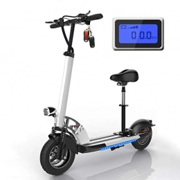 TB-Scooter Scooter Electric Scooter with Seat, Folding Scooter Maximum speed 30-40km / h, 350W Motor, 10inch Anti-Skid Tire and LCD Screen, Battery 36V / 8AH, 25KM Long-Range, For Adults
