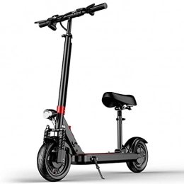 Electric Scooters Adult with Seat 350W, Off Road Tire Max Speed 30km/h, 30 km Long-Range, Battery 8Ah urban Commuter Foldable E- Scooter for Adults and Young People,White