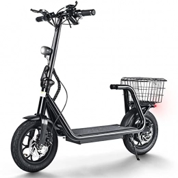 HUABANCHE Electric Scooter Electric Scooters Adults,  Folding E Scooters with Electronic Horn LCD Display Screen, headlight,  12 inches Pneumatic Tires -M5 pro