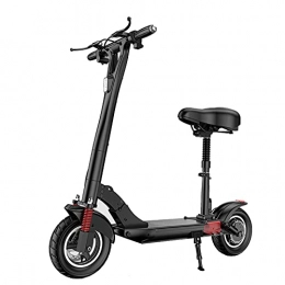  Scooter Electric Scooters, Electric Pedal Moped, Electric Scooters Maximum Battery Life 90KM 40KM / H Collapsible Detachable Seat 10 IN Widened Tires Best Choice for Gifting Friends and Commuting, 48V 21AH