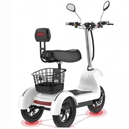 SZ-DDC Electric Scooter Electric Tricycle Scooter Three Wheel Electric Scooters 12 Inch 48V 500W Portable Electric Scooter Adults with Two Seat