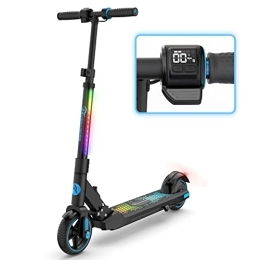 EVERCROSS  EVERCROSS EV06C Electric Scooter, 6.5'' Foldable Electric Scooter for Kids Ages 6-12, Up to 15 KM / H & 8 KM, LED Display, Colorful LED Lights, Lightweight Kids E Scooter