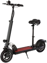 FDGSD Scooter FDGSD Electric Scooters Adult Foldable, 100 Kg Max Load with Seat 10 inch 43Km / H, Lithium Battery 36V 15Ah, 500W Motor Drive with Led Light and Hd Display