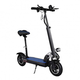 FDQNDXF Scooter FDQNDXF Electric Scooter Adult Folding E-Scooter, 10" Pneumatic Tires 500W Brushless Motor 3 Speed Modes Dual Disc Brake Max Speed 35KM / h LCD Display 30KM Long Range, Waterproof, Black