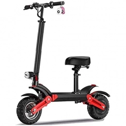 FGMGFTG Electric Scooters, Aluminum Alloy Foldable Off-Road Electric Bike with Led Light 500W Brushless Motor 48V Lithium Battery City Commute