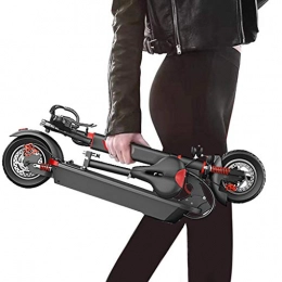 TB-Scooter Electric Scooter Foldable Adjustable Electric Scooter with Seat 500W 48V 40km / h, 13" Pneumatic Tires, Electronic Kick Scooter Vehicle with Lithium Battery USB LCD Display LED Lights for Adult