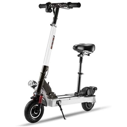 MMJC Scooter Foldable Electric Scooter, 200 Kg Maximum Load, Lithium Battery 48V 8AH, with LED Lights And Double Shock Absorbers, 31 Mile Range, White