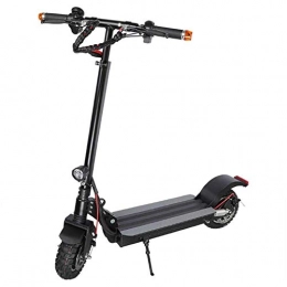 BLZZ Scooter Foldable Electric Scooter, 500W High Power with Pneumatic Tire, 40KM Long Range and 48V Rechargeable Kick Scooters, Black Commuting Scooter with Steering Light and LCD Display