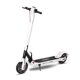 LUCKYERMORE Electric Scooter Foldable Electric Scooter for Adults, Scooter with APP Control, 25 km / h Maximum Speed, 30km Long Range, Commuting Motorized Scooter with LED Display, 350W Motor, 8.5 Inch Pneumatic Tyres, White
